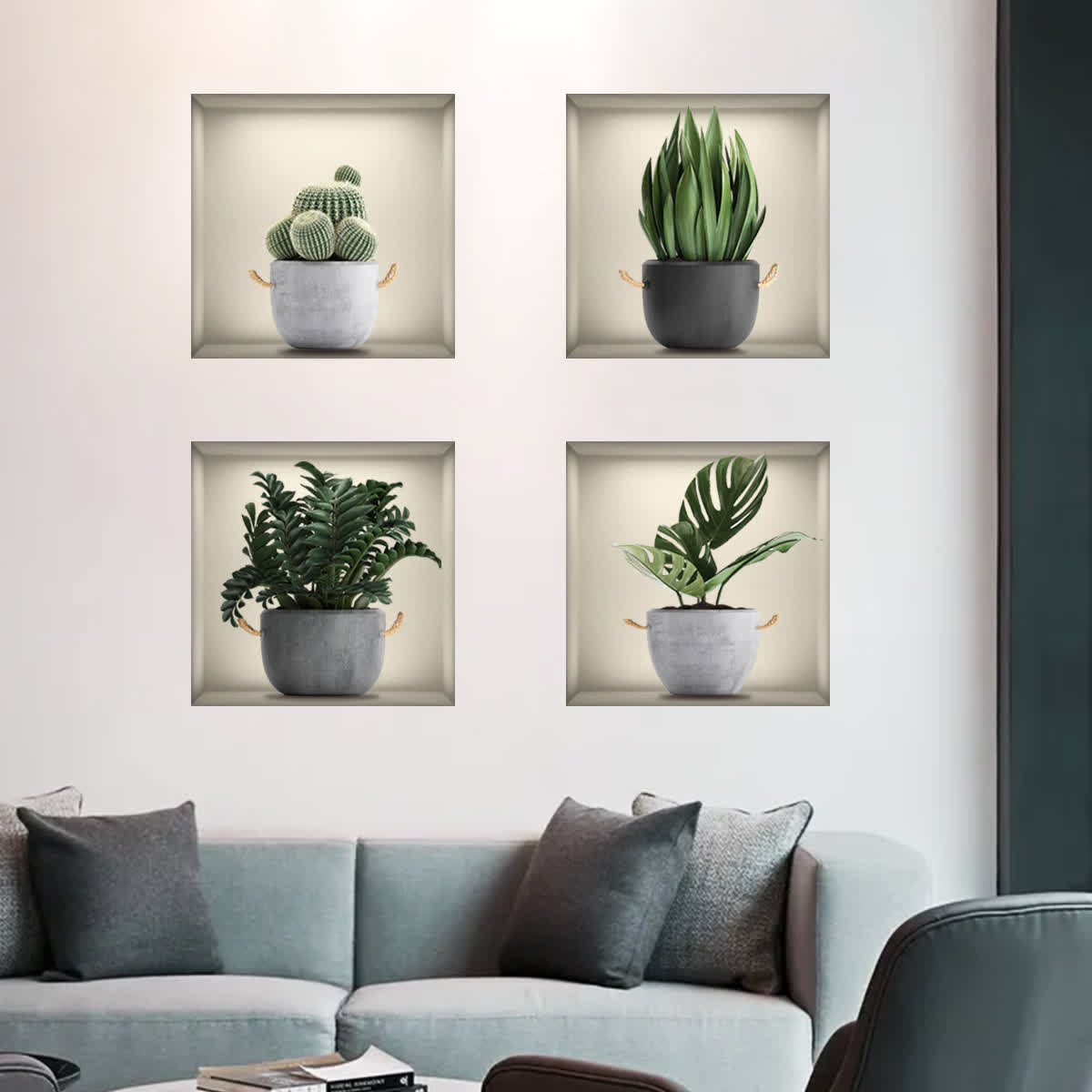 Adesivi murali autoadesivi 3D con piante botaniche