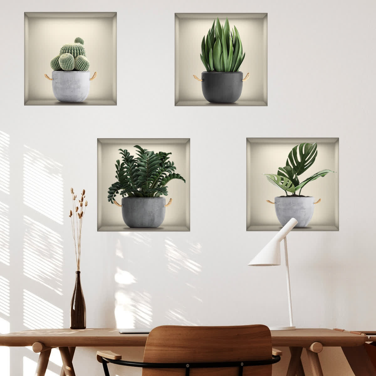 Adesivi murali autoadesivi 3D con piante botaniche