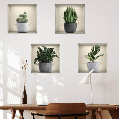 Adesivi murali autoadesivi 3D con piante botaniche
