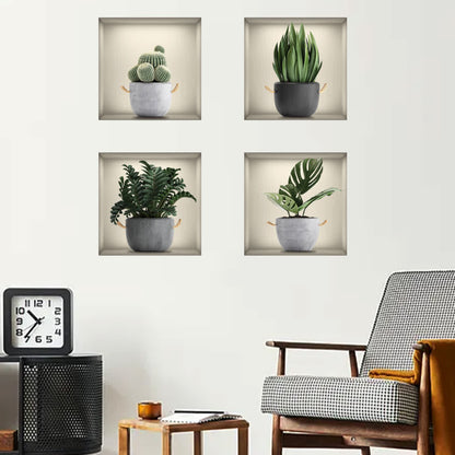 Adesivi murali autoadesivi 3D con piante botaniche