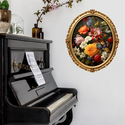 Adesivi murali autoadesivi con fiori vintage