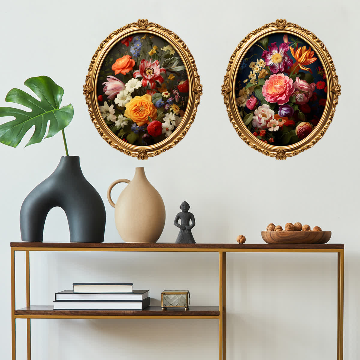 Adesivi murali autoadesivi con fiori vintage