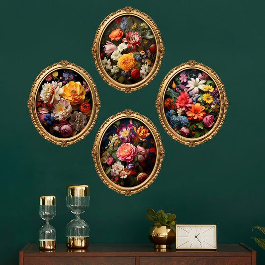 Adesivi murali autoadesivi con fiori vintage