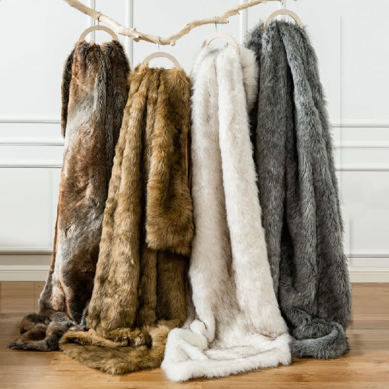 Coperta invernale in pelliccia sintetica di lusso
