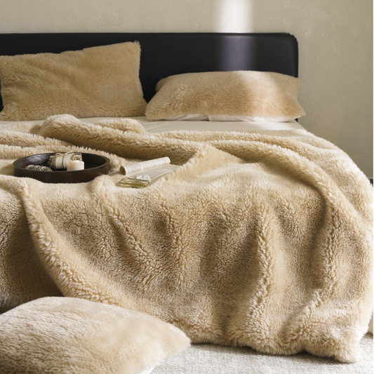 Coperta in pile bifacciale tinta unita