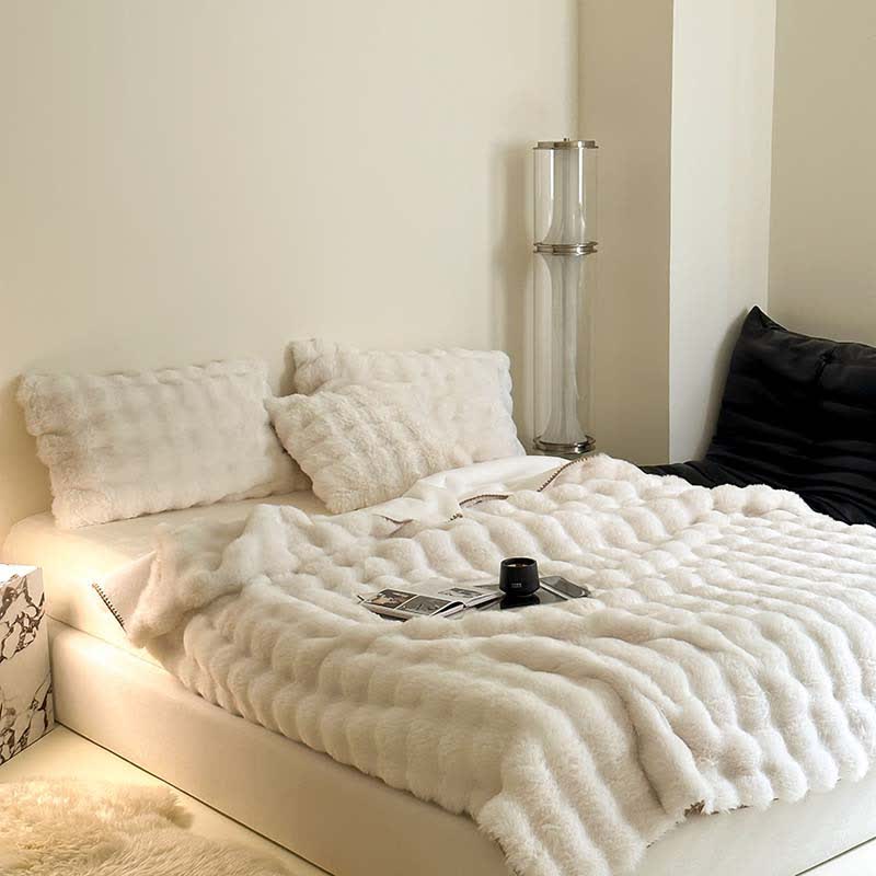 Coperta morbida e lussuosa con effetto sfumato