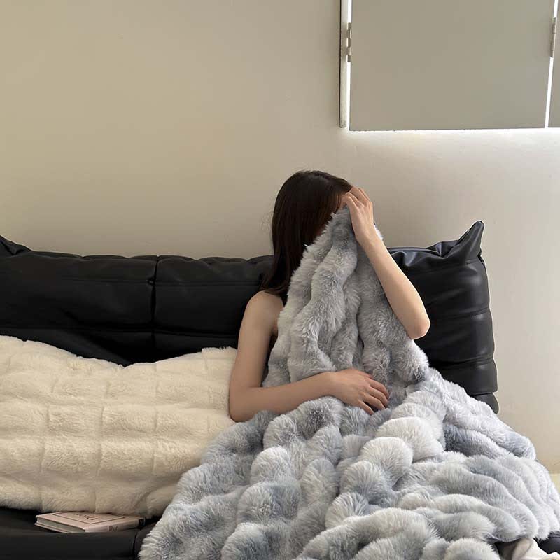 Coperta morbida e lussuosa con effetto sfumato