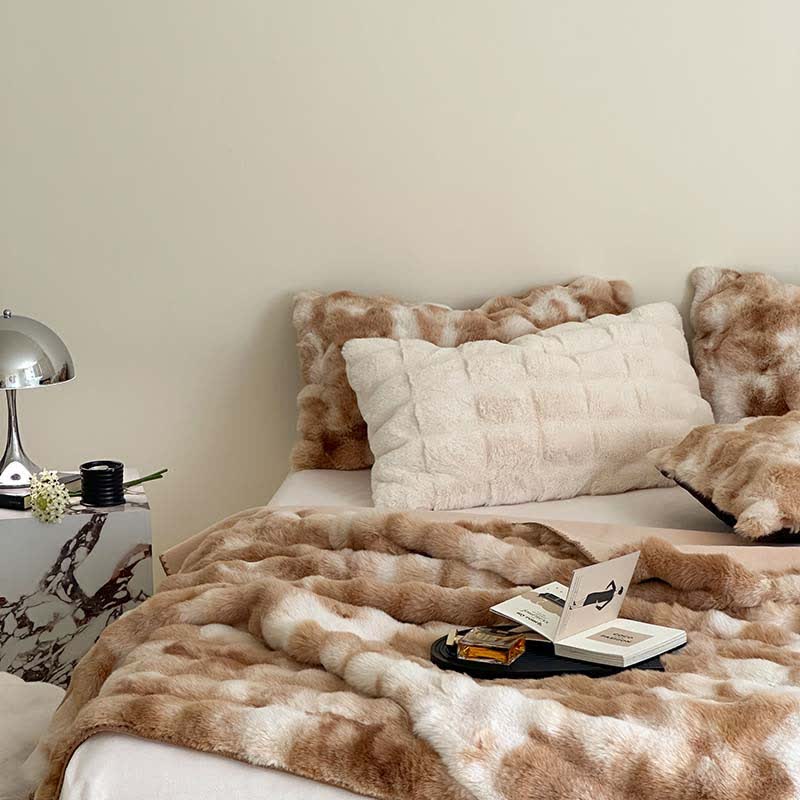 Coperta morbida e lussuosa con effetto sfumato