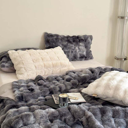 Coperta morbida e lussuosa con effetto sfumato