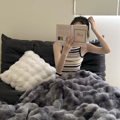 Coperta morbida e lussuosa con effetto sfumato