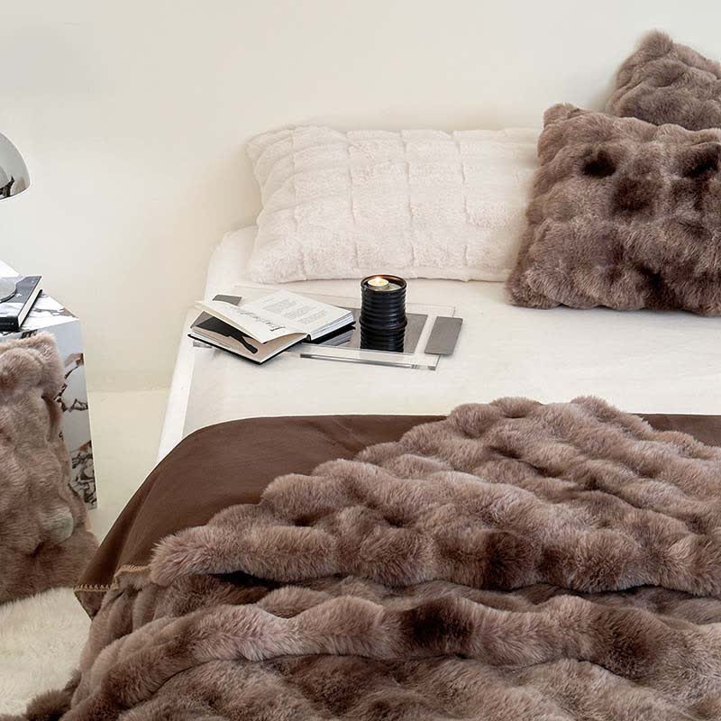Coperta morbida e lussuosa con effetto sfumato