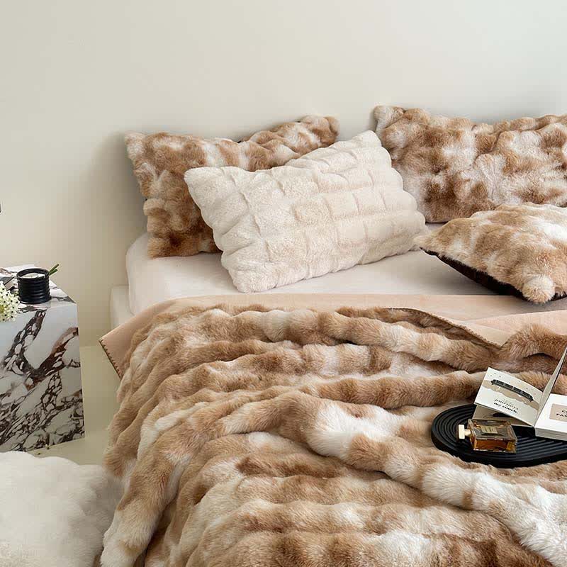 Coperta morbida e lussuosa con effetto sfumato
