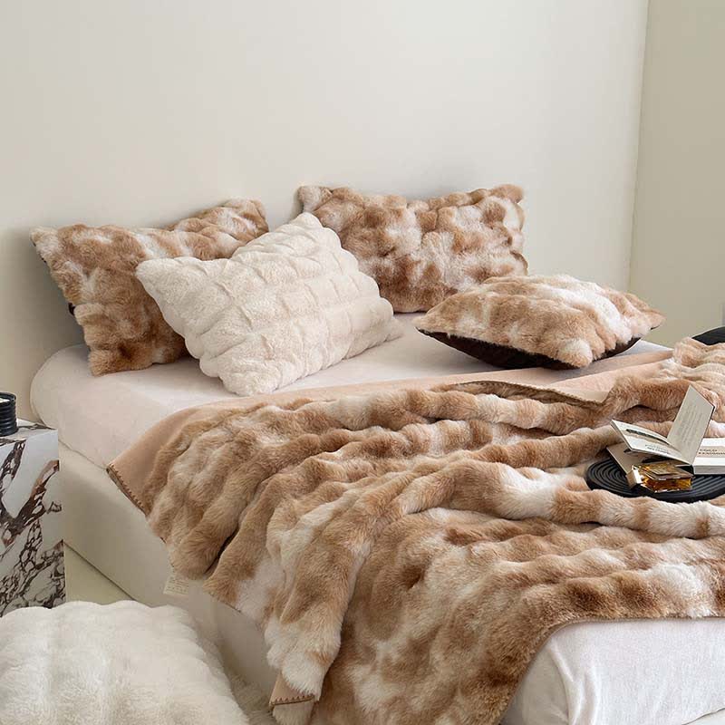 Coperta morbida e lussuosa con effetto sfumato