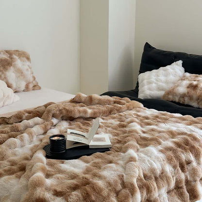 Coperta morbida e lussuosa con effetto sfumato
