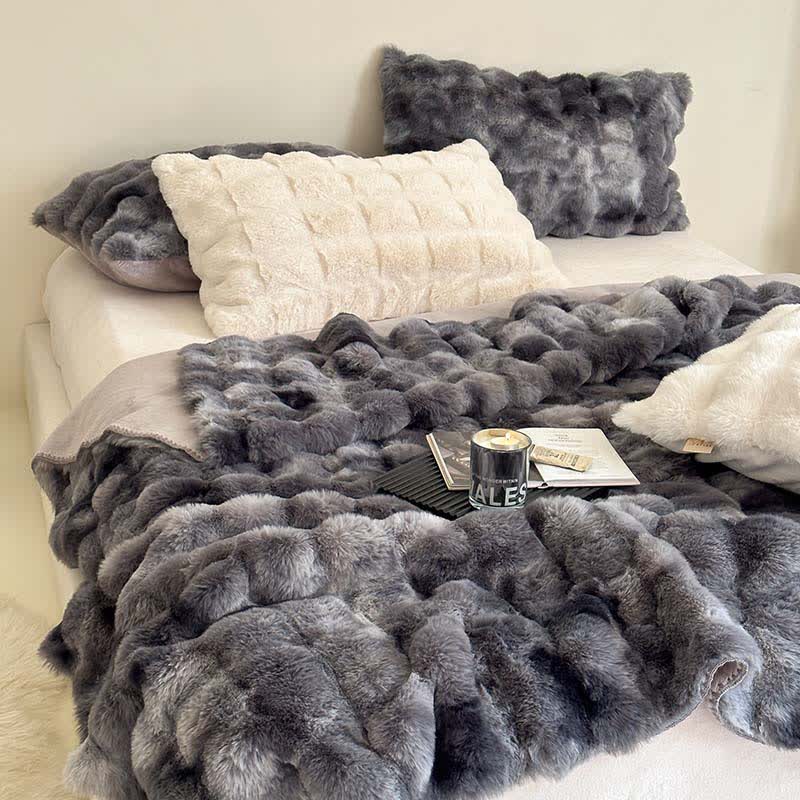 Coperta morbida e lussuosa con effetto sfumato