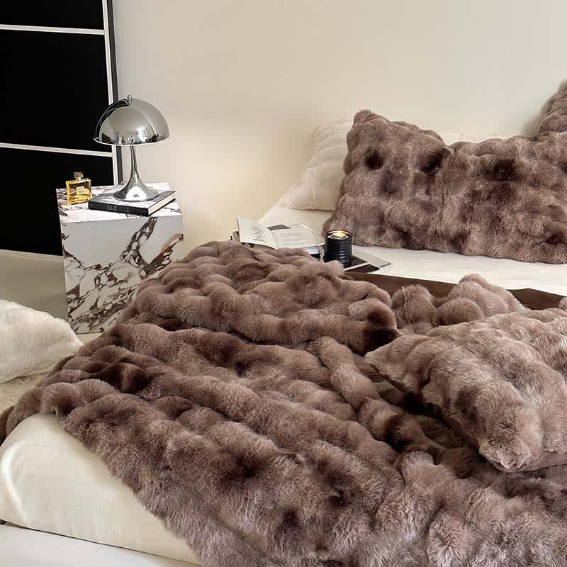 Coperta morbida e lussuosa con effetto sfumato