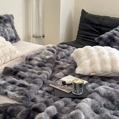 Coperta morbida e lussuosa con effetto sfumato