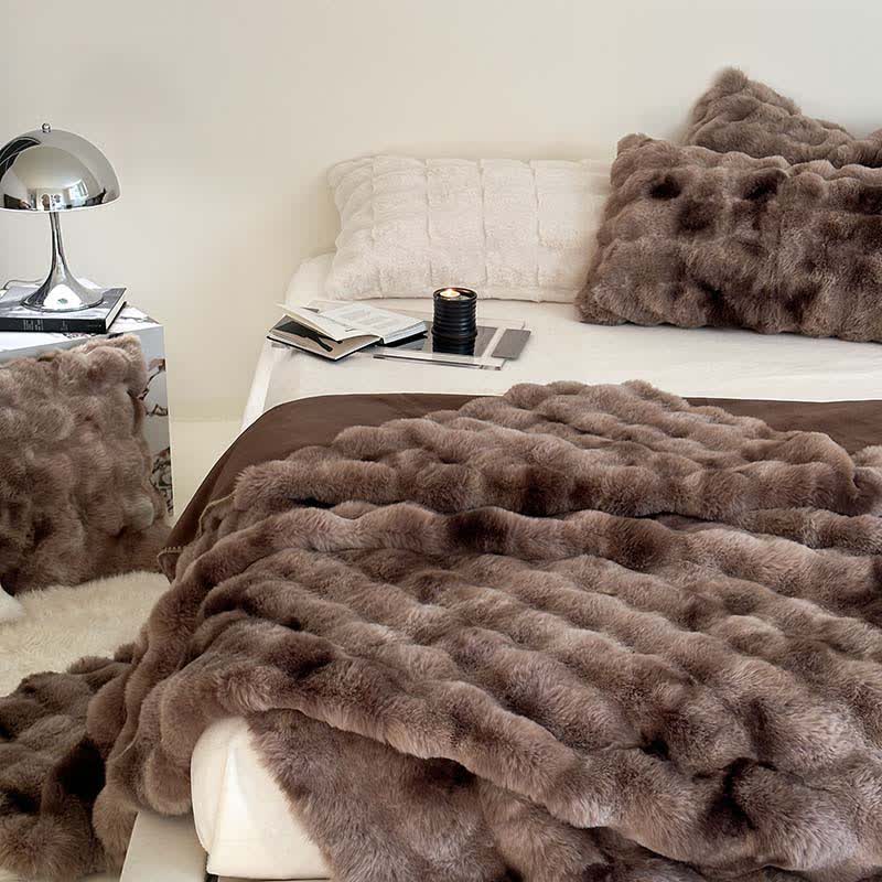 Coperta morbida e lussuosa con effetto sfumato