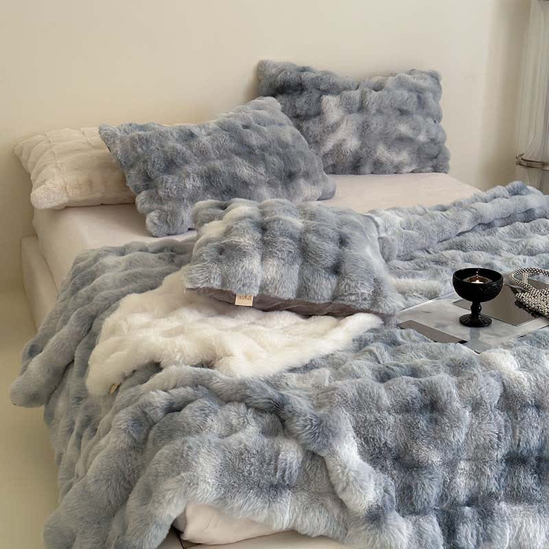Coperta morbida e lussuosa con effetto sfumato