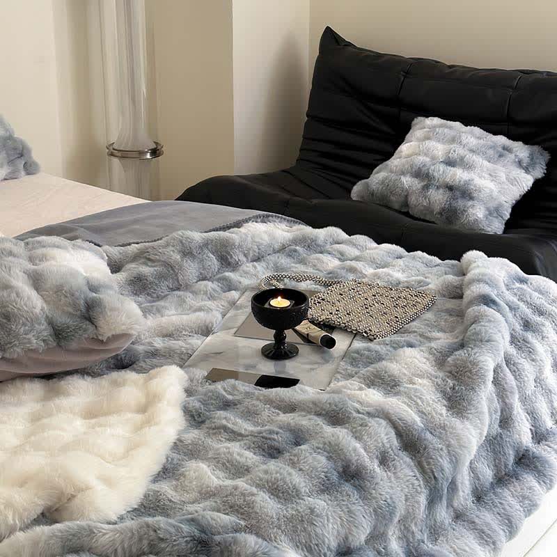 Coperta morbida e lussuosa con effetto sfumato
