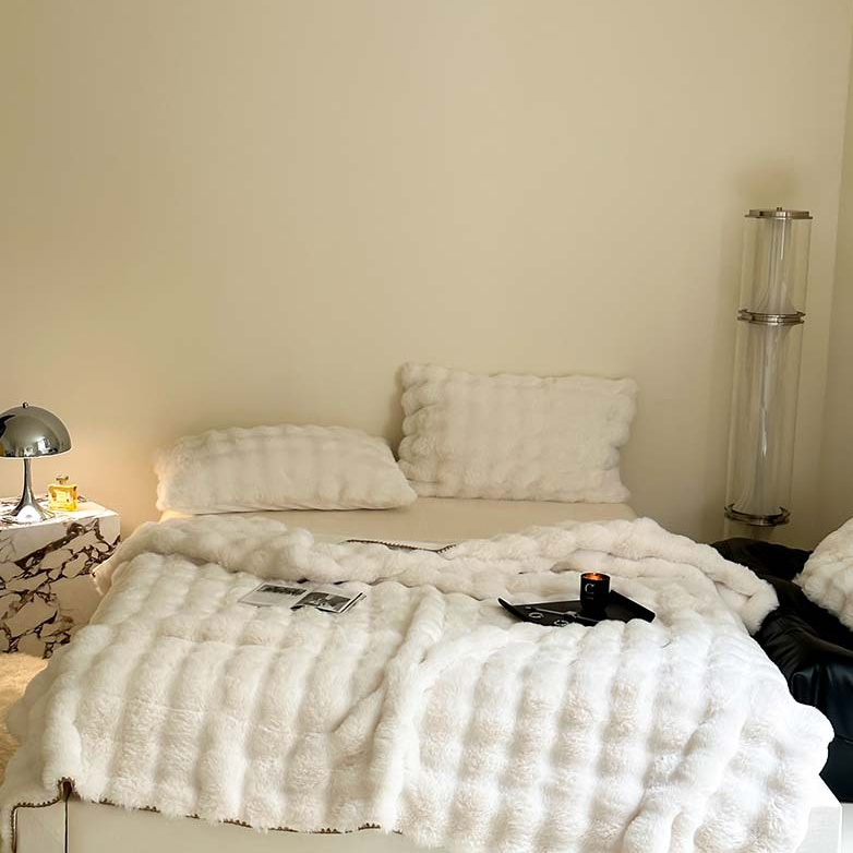 Coperta morbida e lussuosa con effetto sfumato