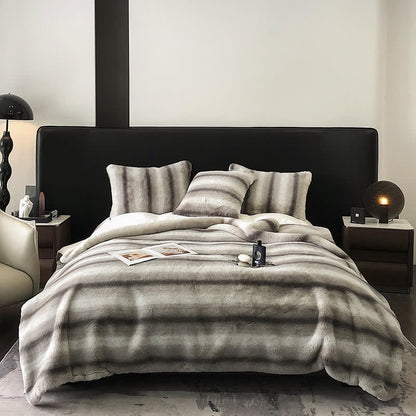 Coperta di lusso a righe sfumate