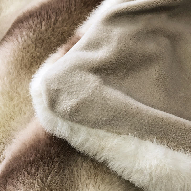 Coperta di lusso a righe sfumate