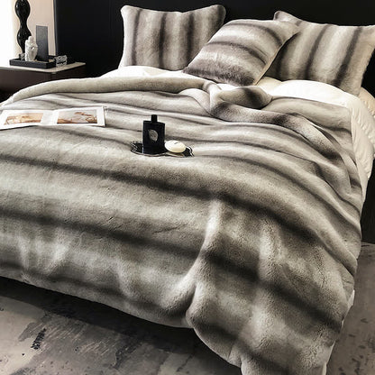 Coperta di lusso a righe sfumate