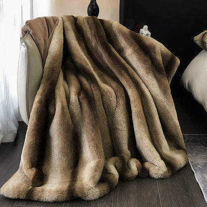 Coperta di lusso a righe sfumate