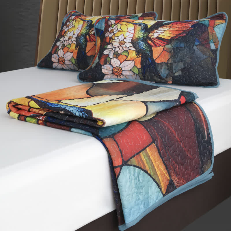 Set di biancheria da letto trapuntata retrò in stile pastorale (3 pezzi)