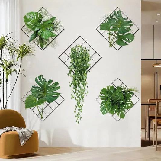 Adesivi murali decorativi botanici in vaso 3D