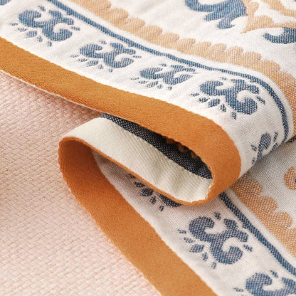 Asciugamano da bagno in cotone jacquard con stampa floreale Ownkoti