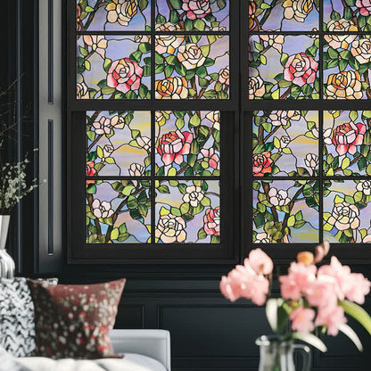 Pellicola per la privacy statica rimovibile Stained Rose