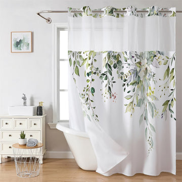 Tenda da doccia impermeabile senza ganci Refresh Leaf
