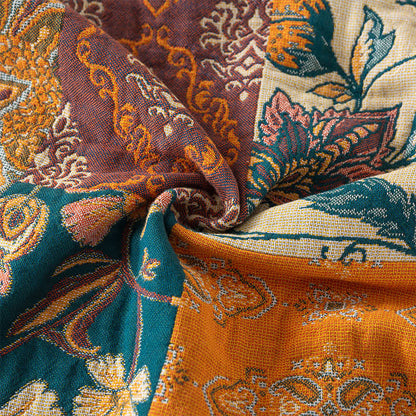 Coperta reversibile per divano in garza di cotone bohémien