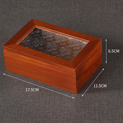 Portagioie in legno con contenitore da tavolo