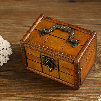Scatola decorativa portaoggetti in legno retrò creativa