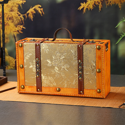 Scatola portaoggetti funzionale in legno vintage