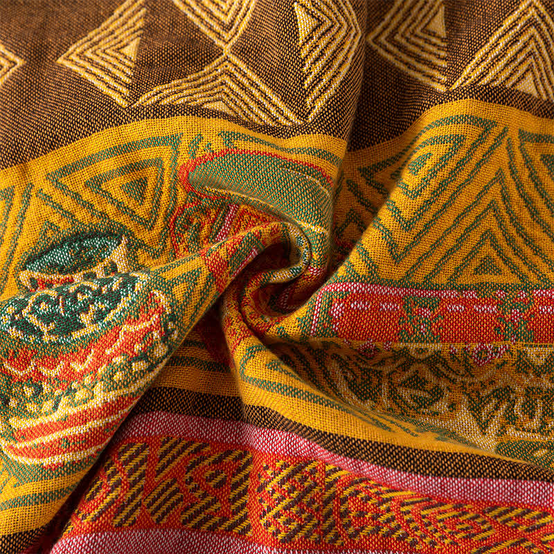 Trapunta reversibile in garza di cotone in stile esotico