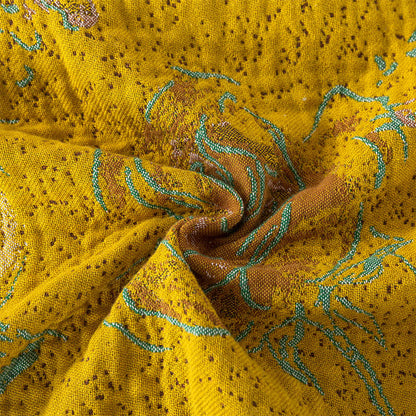 Trapunta reversibile in garza di cotone con rose vintage
