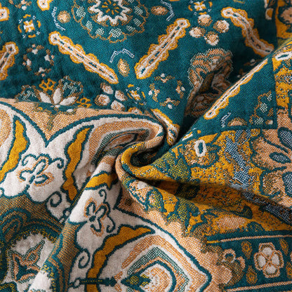 Trapunta reversibile con nappe in garza di cotone marocchino