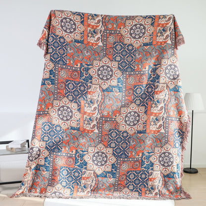 Trapunta reversibile con nappe in garza di cotone marocchino