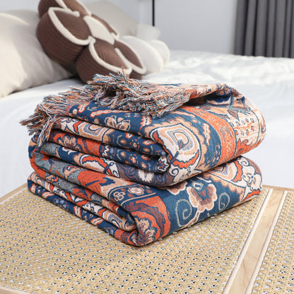 Trapunta reversibile con nappe in garza di cotone marocchino