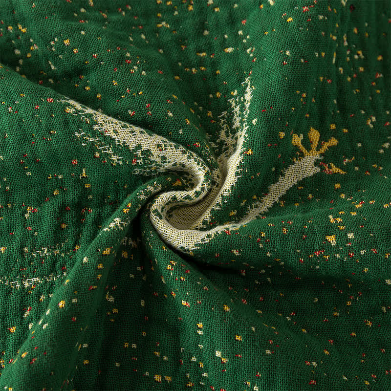 Elegante trapunta reversibile in garza di cotone d'oca con nappe