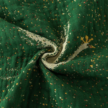 Elegante trapunta reversibile in garza di cotone d'oca con nappe