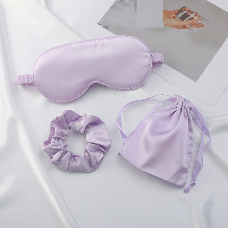 Set di mascherine per dormire con coulisse e elastico per gli occhi