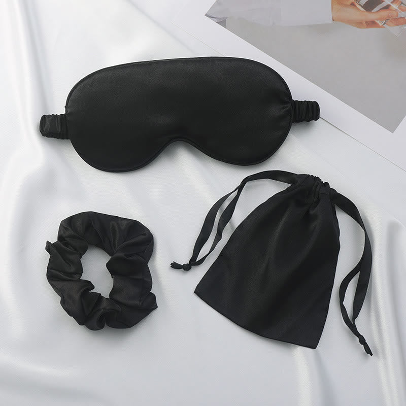 Set di mascherine per dormire con coulisse e elastico per gli occhi