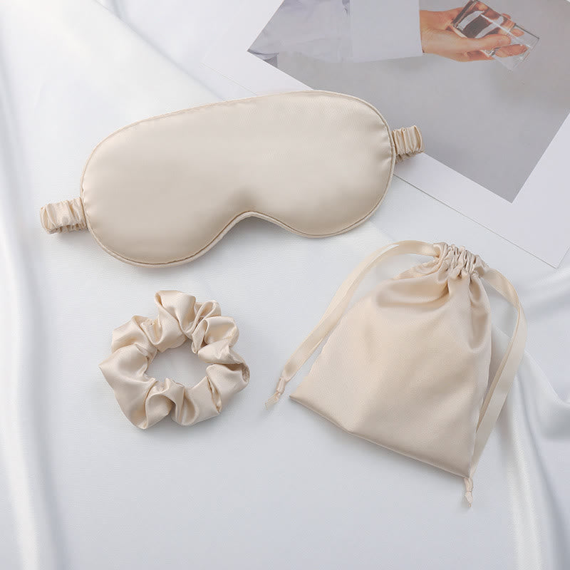 Set di mascherine per dormire con coulisse e elastico per gli occhi