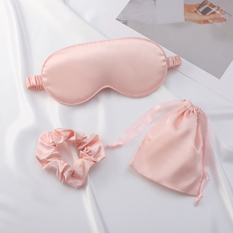Set di mascherine per dormire con coulisse e elastico per gli occhi