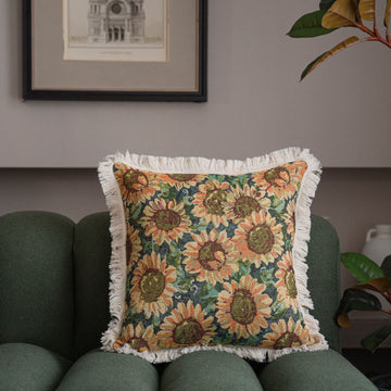 Federa morbida con nappa di girasole rurale in jacquard